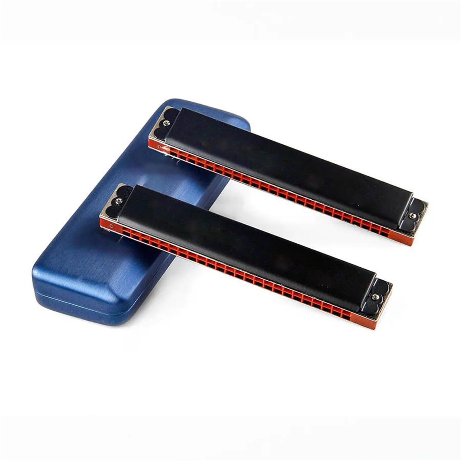 Harmonijka 24-otworowe Organy Ustne Harmonijki Tremolo Harmonica | 24-otworowa harmonijka ustna Tremolo Harmonijka ustna Czarna farba polifoniczna