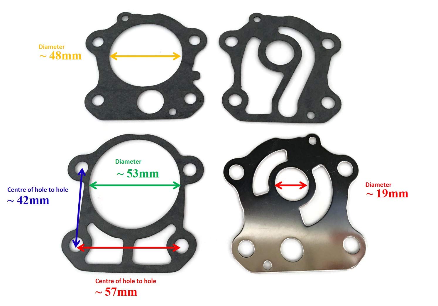 ITACO Kit de réparation de Pompe à Eau à Moteur de Bateau 6H3-W0078-A0 6H3-W0078-A0 00 01 02 Replaces Yamaha Outboard Marine 50hp 60hp 70hp Sierra 18-3464 Moteur 2/4-temps