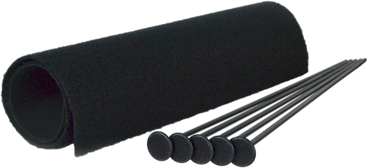 Gun Storage Solutions Rifle Rods Starter Kit with Shelf Liner Gun Organizer System Store More Guns Easy Access for Safety with Nylon Woven Loop Fabric