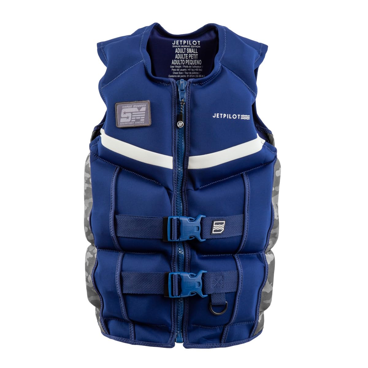 Jetpilot Shaun Murray 19-Panel Coast Guard Approved Neoprene Life Vest PFD