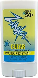 Zinka Clear Zinc Oxide Sunscreen Stick SPF 50, Travel-Friendly & Non-Greasy, Broad Spectrum UV