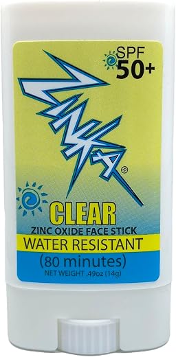 Zinka Clear Zinc Oxide Sunscreen Stick SPF 50 0.49oz (14g)