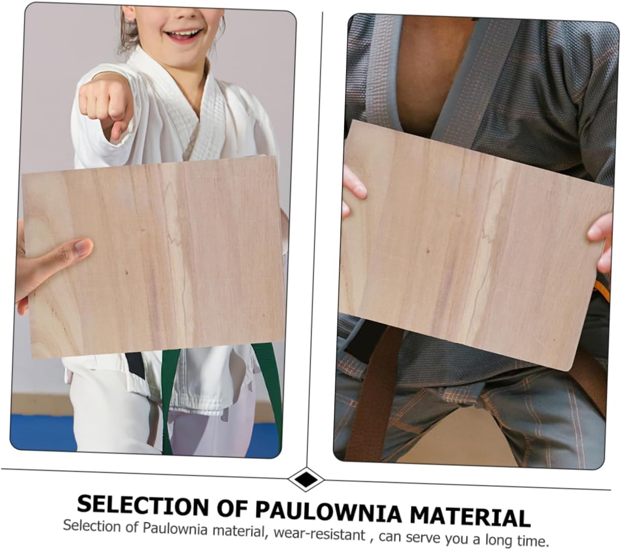 10pcs Wooden Karate Training Test Board Daily Punching Board for Boys and Girls Adults Taekwondo Equipment Safe Material