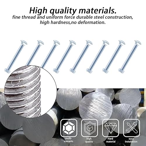 Miniatura 3 de Kit de tornillos/tuercas para caja de camión compatible con Ford F150 F250 F350 (1987 1988 1989 1990 1991 1992 1993 1994 1995 1996) - 8 juegos