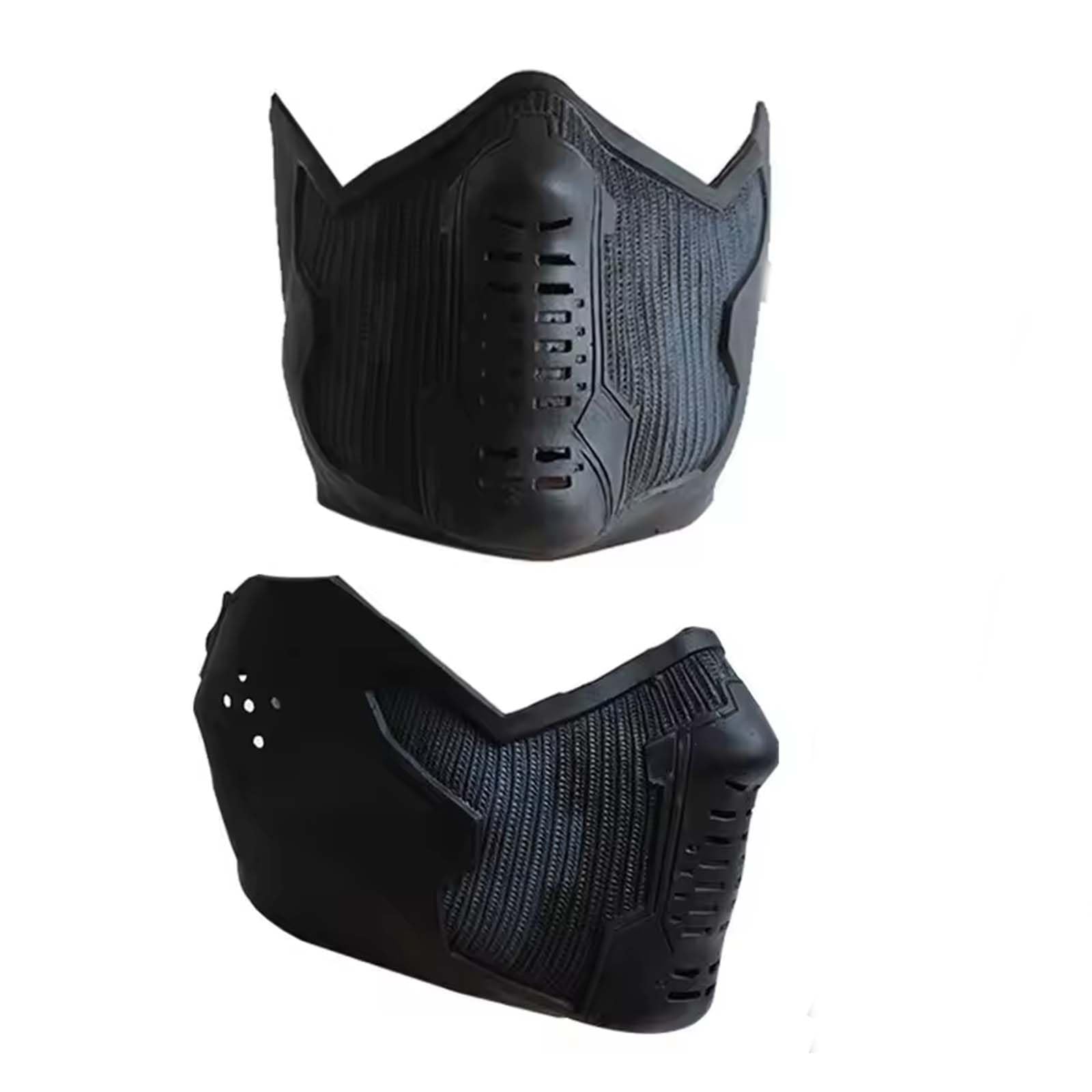 Ubaywey Guard Soldier Black Mouth Cosplay Mask Men Fantasy Latex Masks Masquerade Halloween Party Costume Accessories Props
