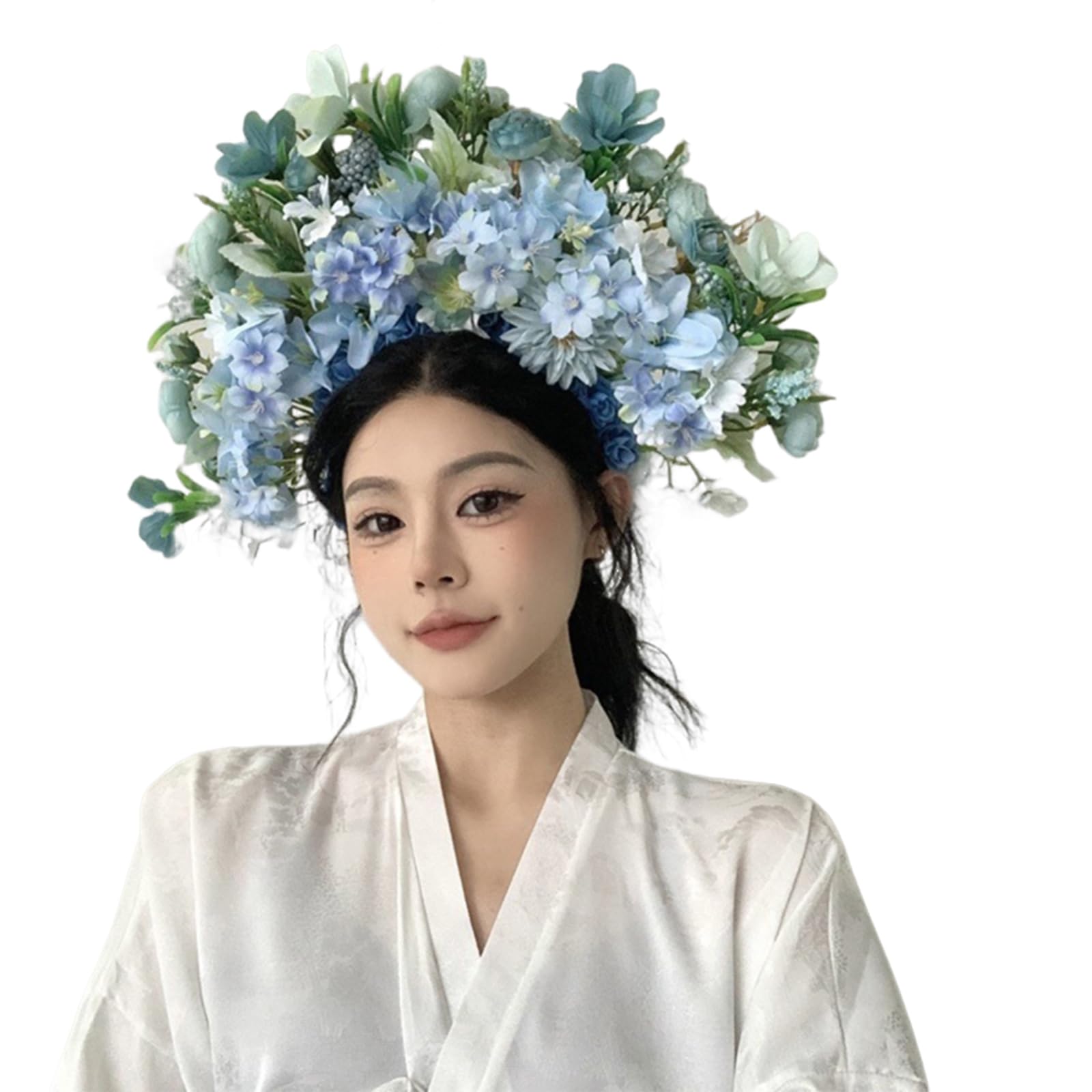 Fasce per capelli da donna con fiore da sposa per forniture per feste di nozze ghirlande floreali per capelli fasce floreali