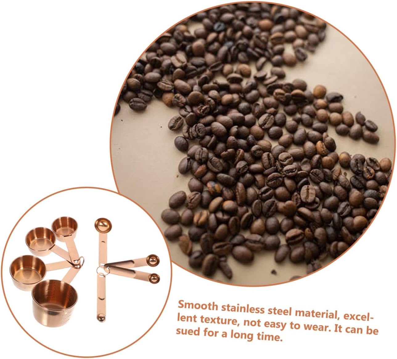 Baking Measuring Cups Spoons Stainless Steel Set Measuring Cup Ergonomic Handle for Sugar Flour Milk Spices
