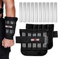 Vista 1 de Adjustable Wrist Ankle Weights with Removable Steel Bars, 1 Pair Arm Leg Weights for Men Women, No Sand Leakage, for Walking Jogging Yoga Fitness