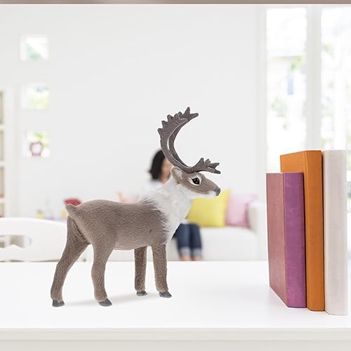 Vista 15 de HOMSFOU Figuras de reno de Navidad Figuras realistas de ciervos