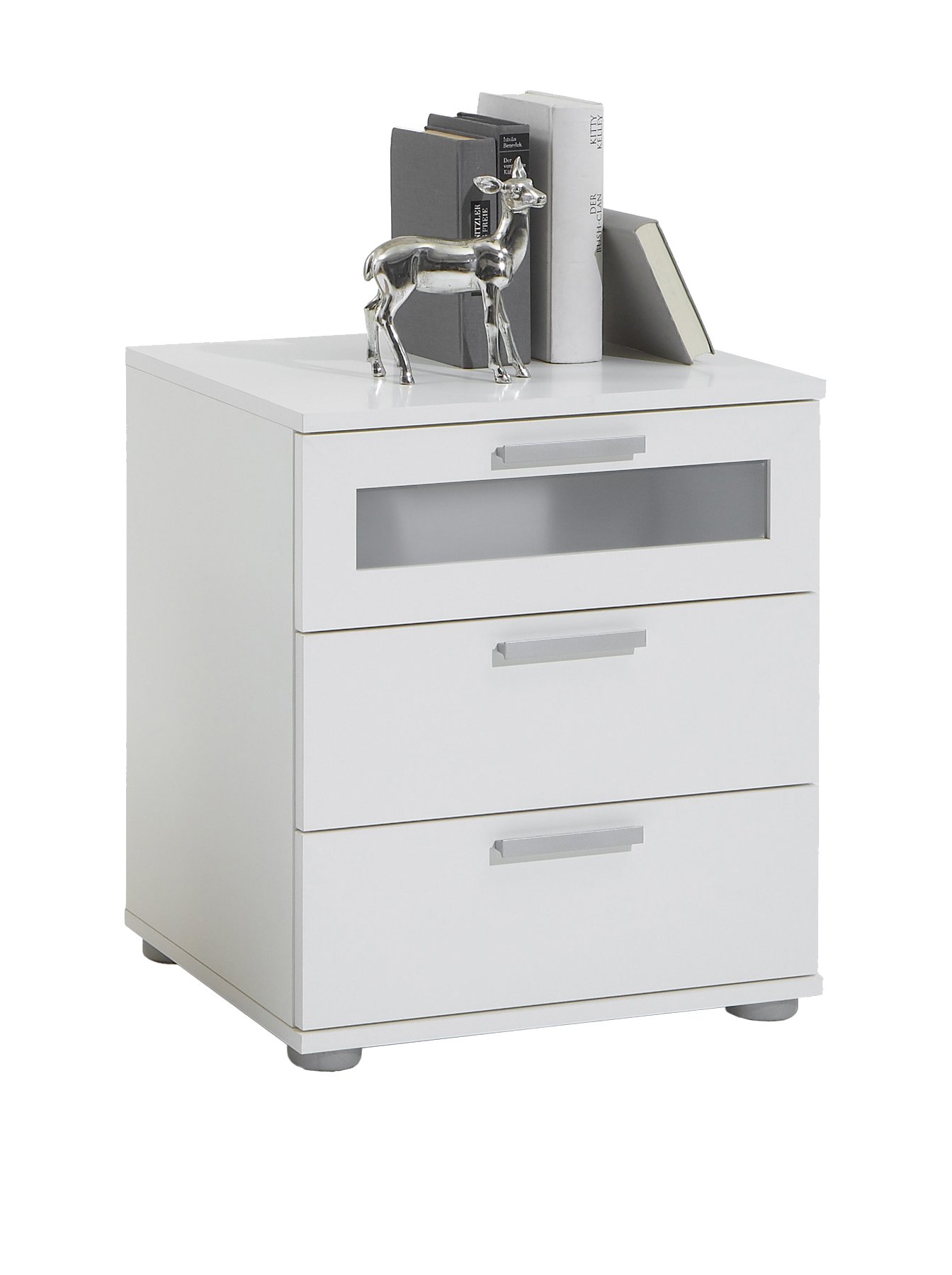FMD Möbel, 616-002 Jack 2 Nachttisch, spanplatte, weiß, maße 45.0 x 53,5 x 38.0 cm (BHT)