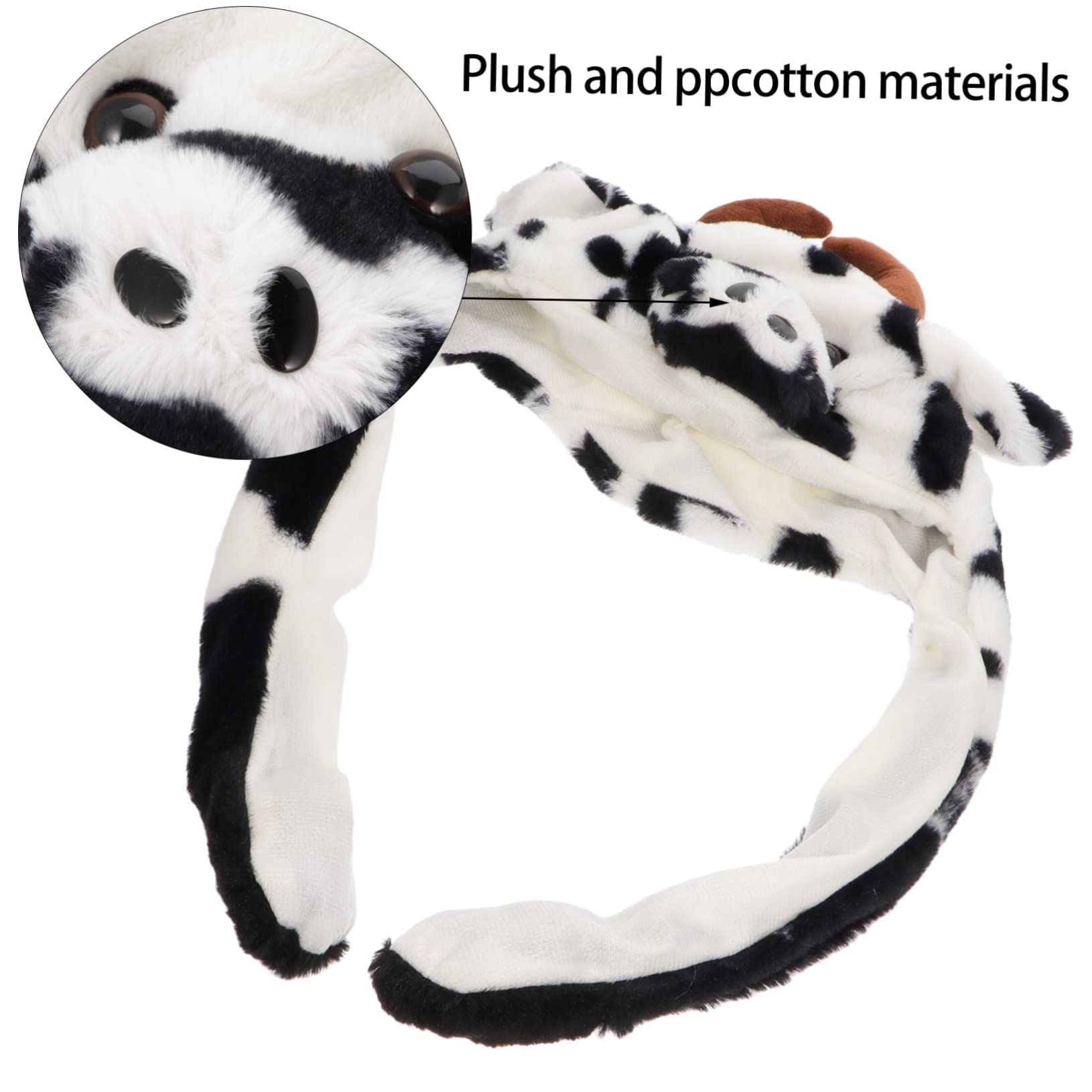 MAGICLULU 3 Piezas sombrero de vaca brillante sombrero con forma de vaca de felpa con animales sintéticos de fiesta con diseño de animales gorras adorable gorra de fiesta