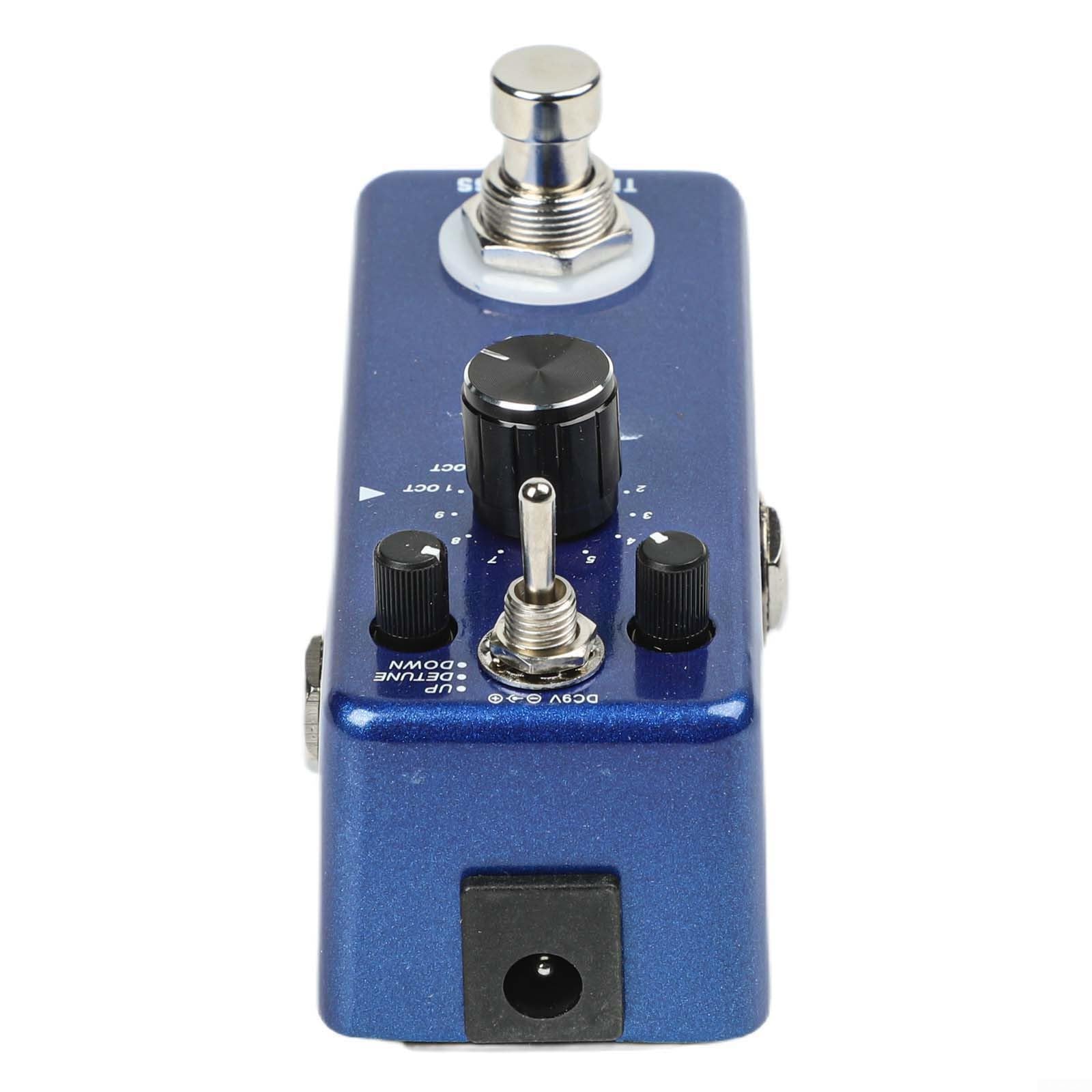 Rowin LEF-3807 - Pedale per armonizzatore per chitarra, True Bypass | Guscio in lega di zinco, design bypass, preserva puro, finitura blu, dimensioni compatte