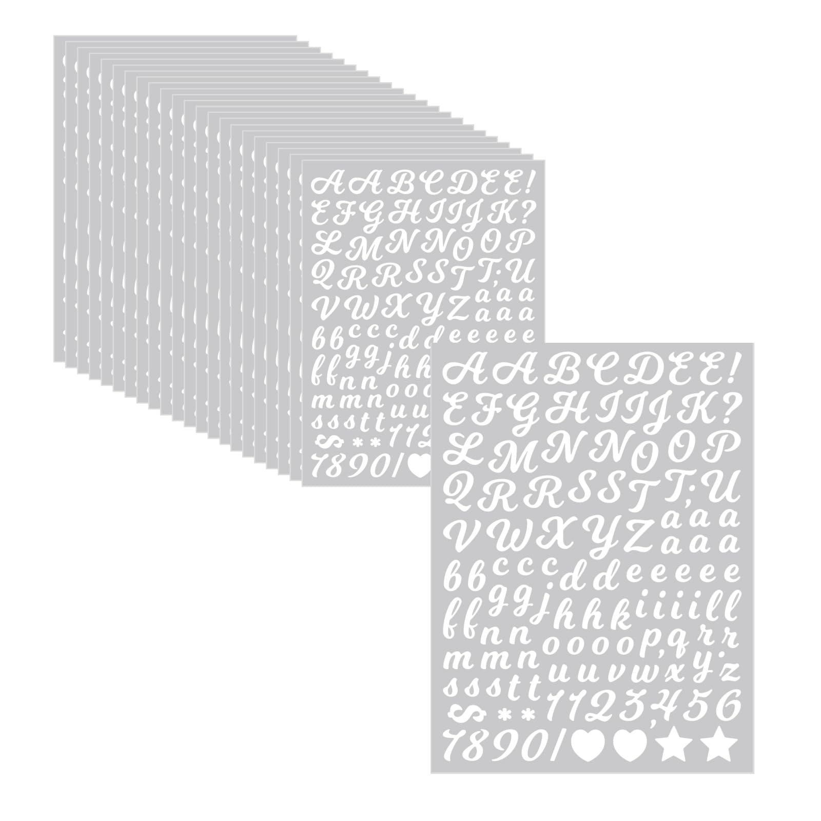 3040 Pcs Alphabet Stickers 20Sheets Letter Stickers Small,0.5'' Self-Adhesive Vinyl Waterproof Number,Mailbox Labels DIY Crafts Art Making,Windows,