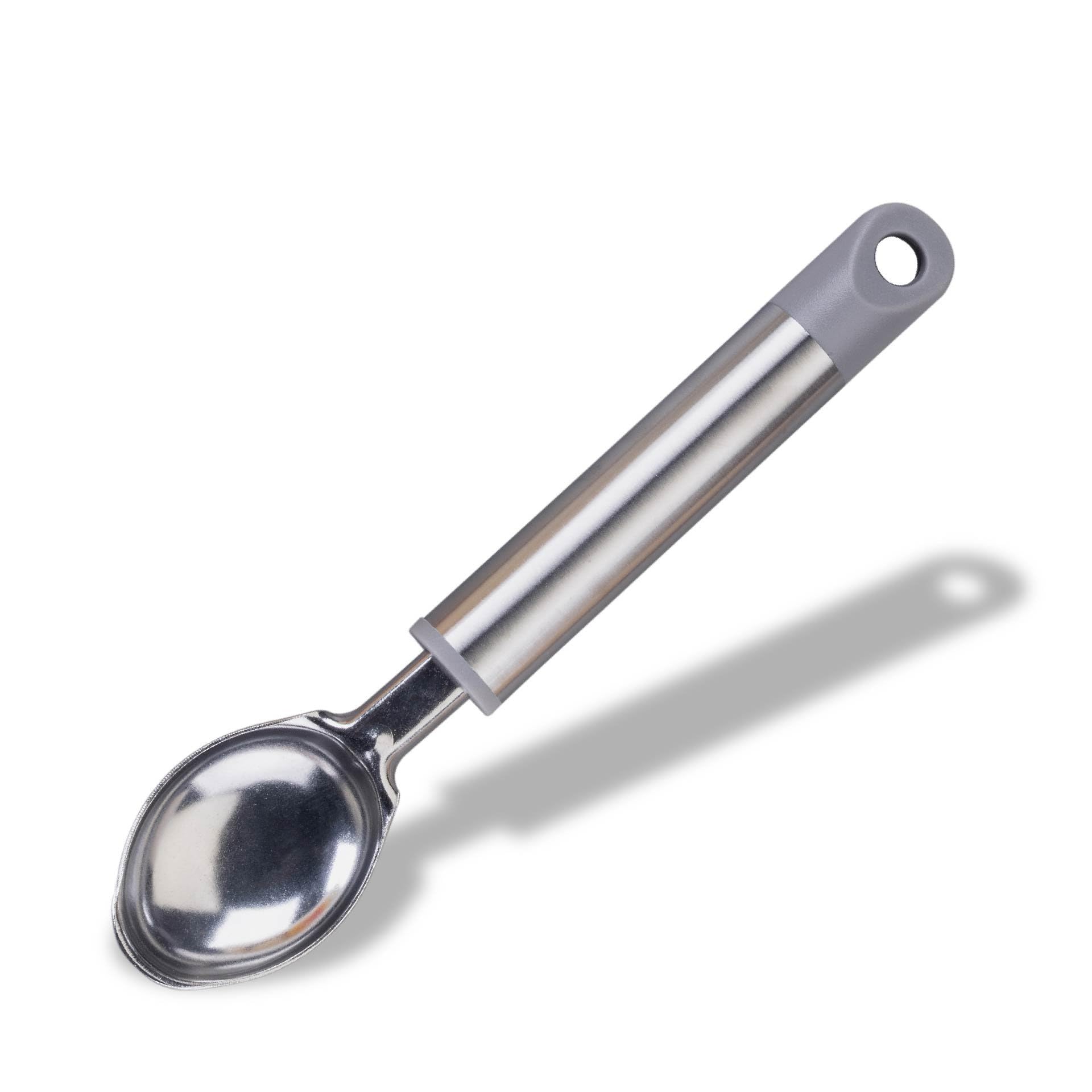 Fackelmann MODE Ice Cream Scoop, Stainless Steel Rounded Handle, Multi-Functional Gelato Sorbet Server, Dessert & Cookie Dough, Mashed Potato & Fruit Baller, Meatballs, Icecream Scooper Spoon, 21cm