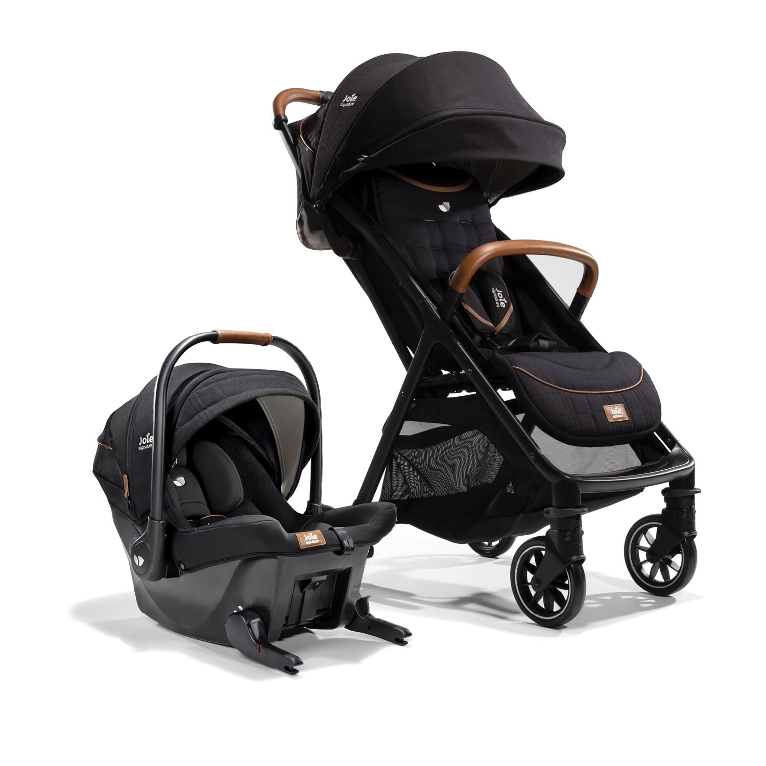 JOIE – PACK DUO – Poussette Parcel + Coque Sprint ISOFIX intégré pour installation sans base, dos route – Dès la Naissance - Eclipse