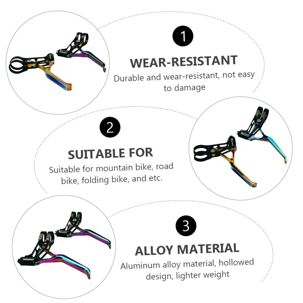 ibasenice Manija De Freno De Aleación De Aluminio Para Bicicleta De Carretera Bicicleta De Montaña Palanca De Freno De Para Ciclismo