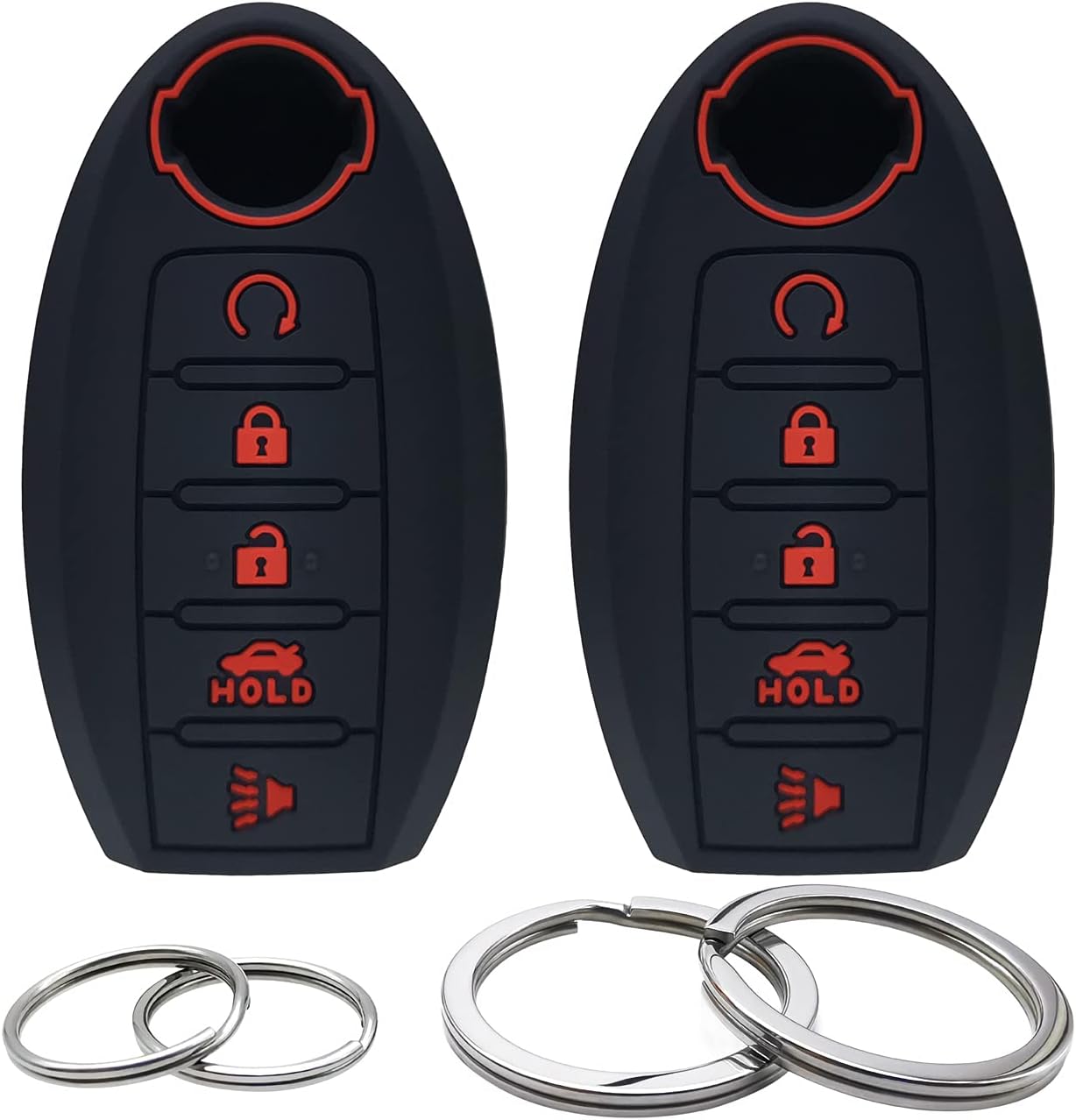 Amazon.com: Coolbestda Silicone 5 Buttons Smart Key Fob Keyless Entry ...