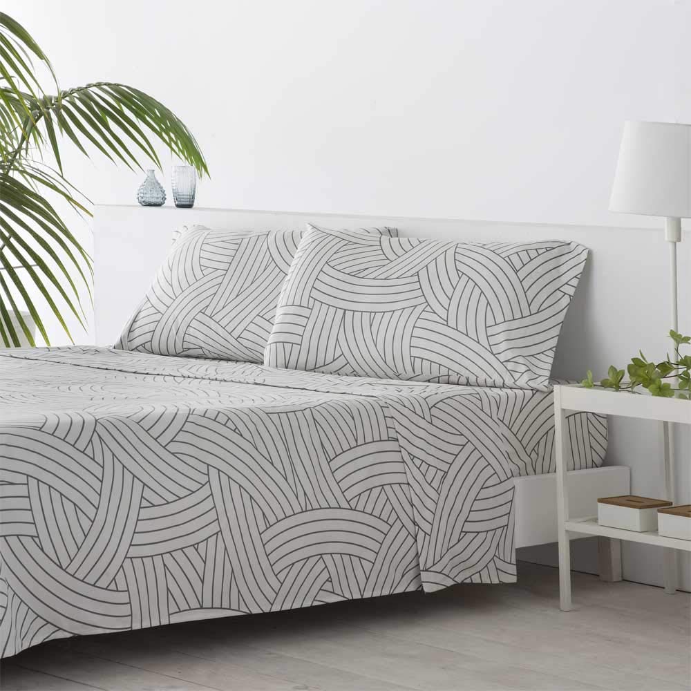 COTTON ARTean - Juego de sábanas BATAN 100% algodón orgánico beige