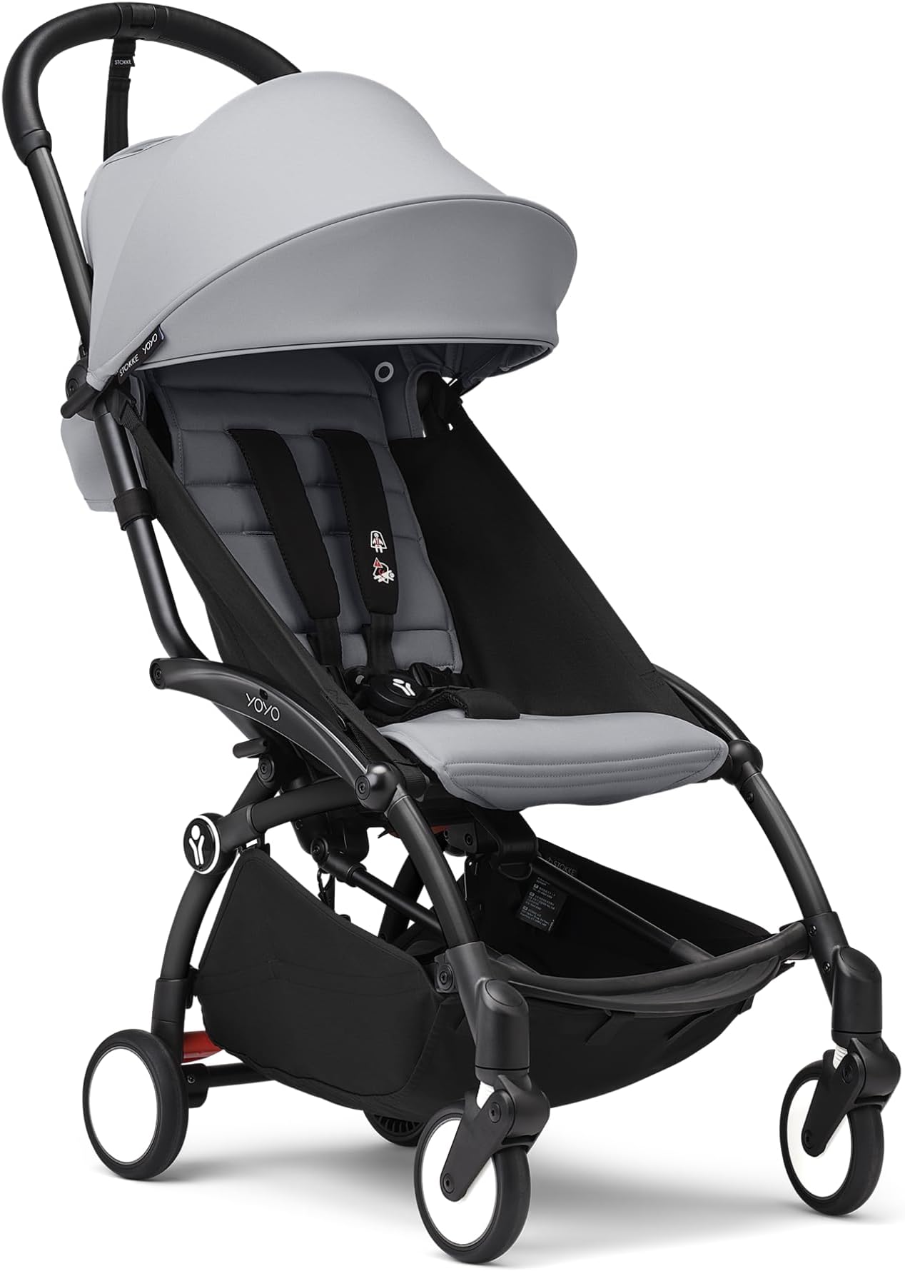 - YOYO3 Stroller from 6 Months - Includes Black Frame/Stone Seat Cushion + Canopy - Folds in & Out in a Flash - Light & Compact - Carry-On Compatible