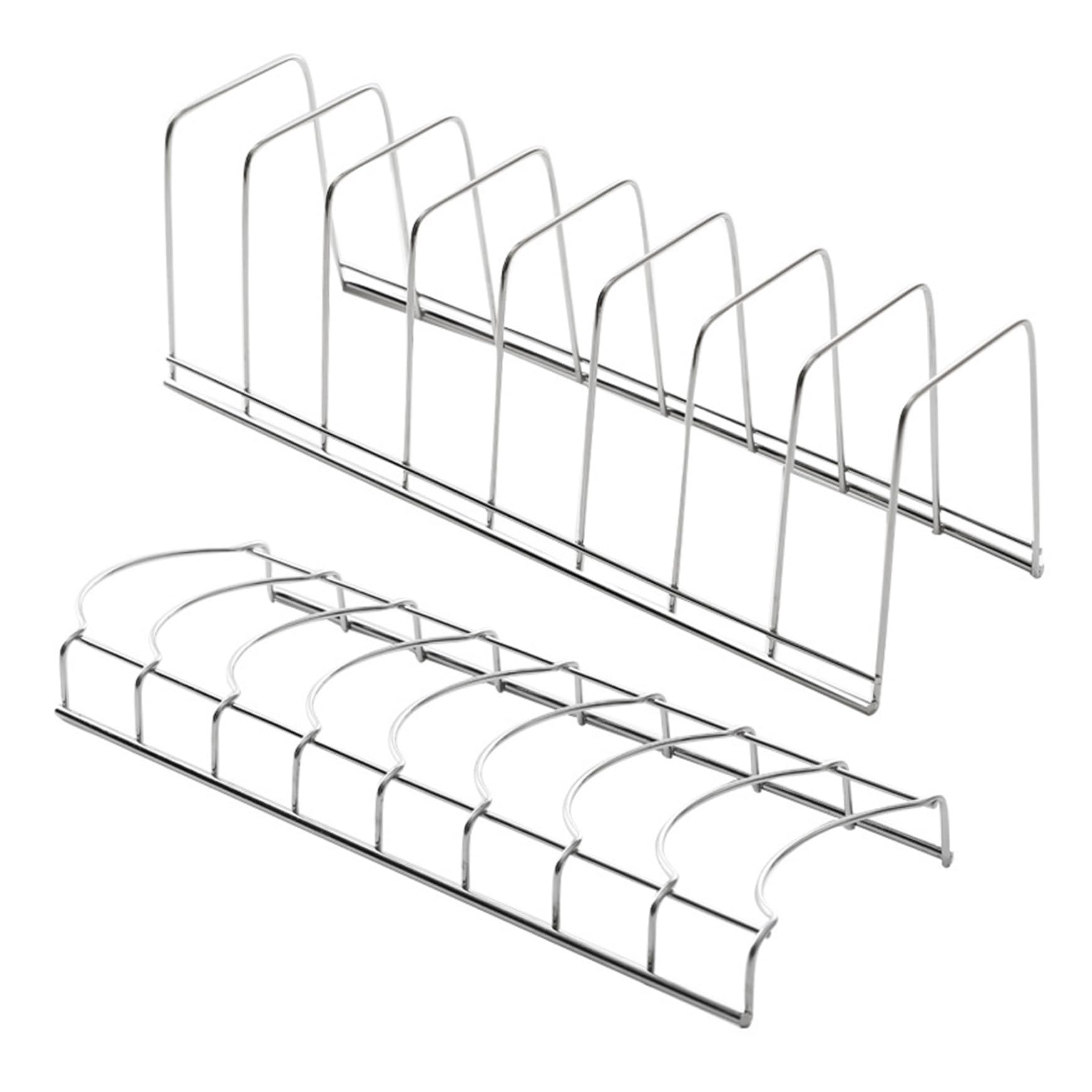 Licsaliwe Dish Rack and Bowl Rack Space-Saving Reusable Upright Cupboard Storage Organiser for Kitchen Countertop, Silver