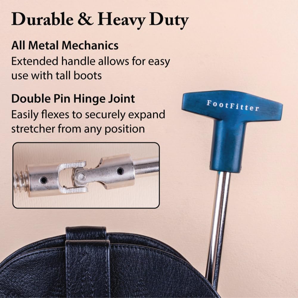 FootFitter Premium High Heel Boot Stretcher for Women, Loosens, Widens & Expands Tight Leather 1"–3" Heeled Boots
