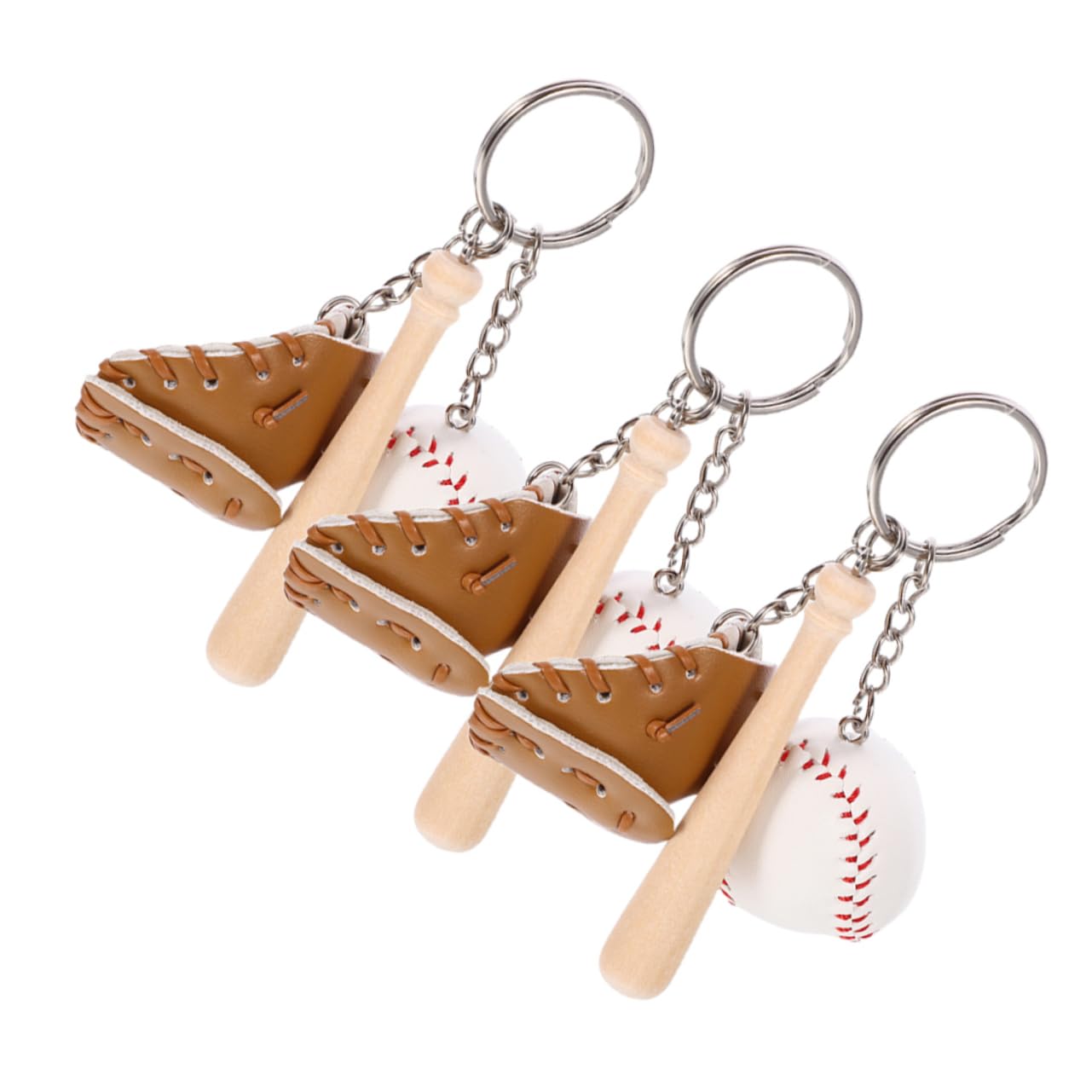 Homoyoyo Portachiavi Da Baseball Chiave Accessori Portachiavi Da Softball Portachiavi Carino Catene Mini Keeychain Bomboniere Da Baseball Per Pelle Sintetica Cachi