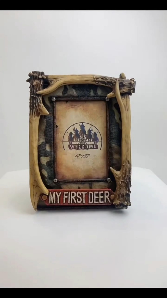 Doremy Deer Antlers Photo Frame - 5x7" Vintage Rustic Resin Picture Frame For Home, Office, Cabin Decor - View #4