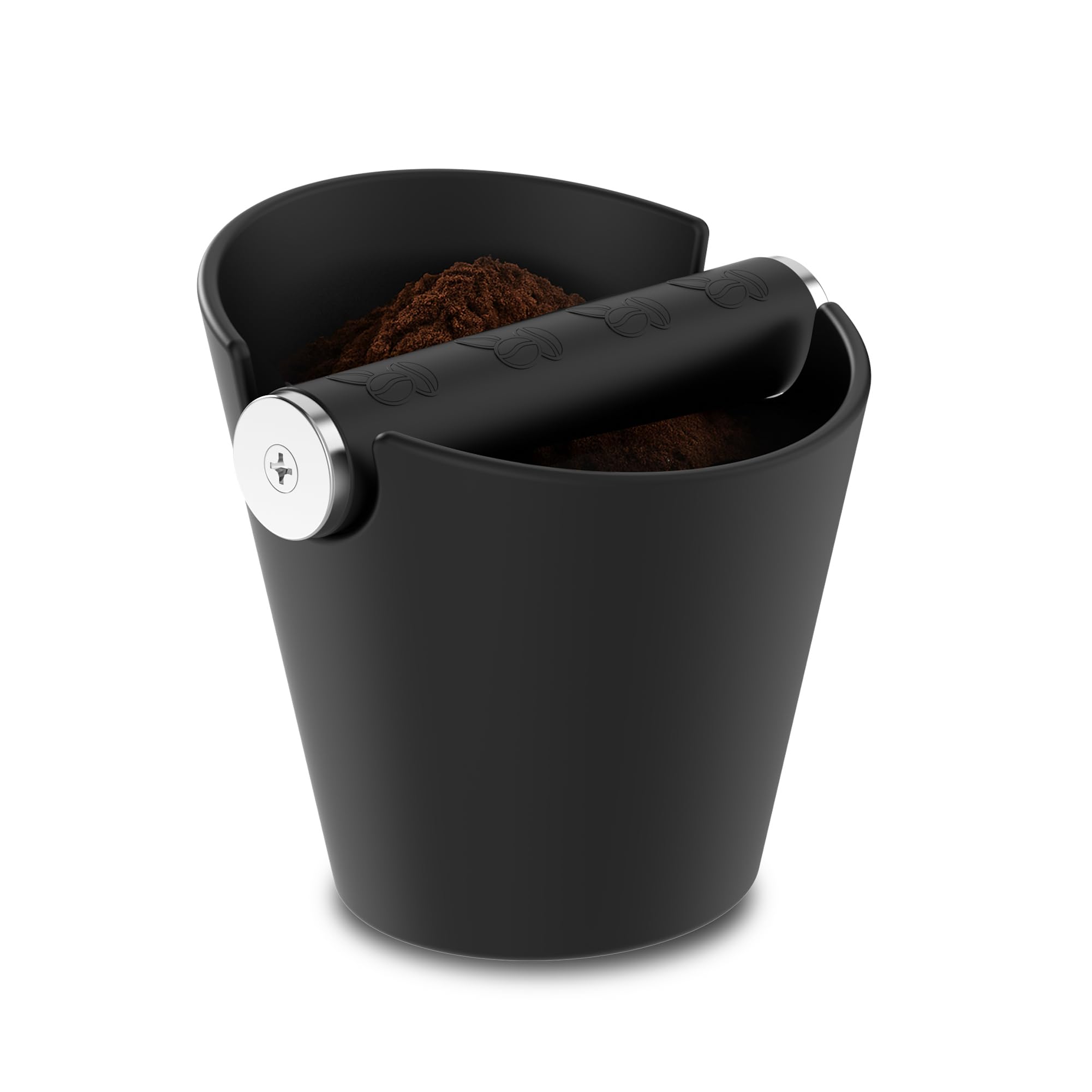 Hochwertiger Abklopfbehälter für Siebträgermaschine –Edelstahl Abklopfstange – Geräuschlos, minimalistisch mit rutschfester Matte – Siebträger Zubehör für Kaffeeliebhaber