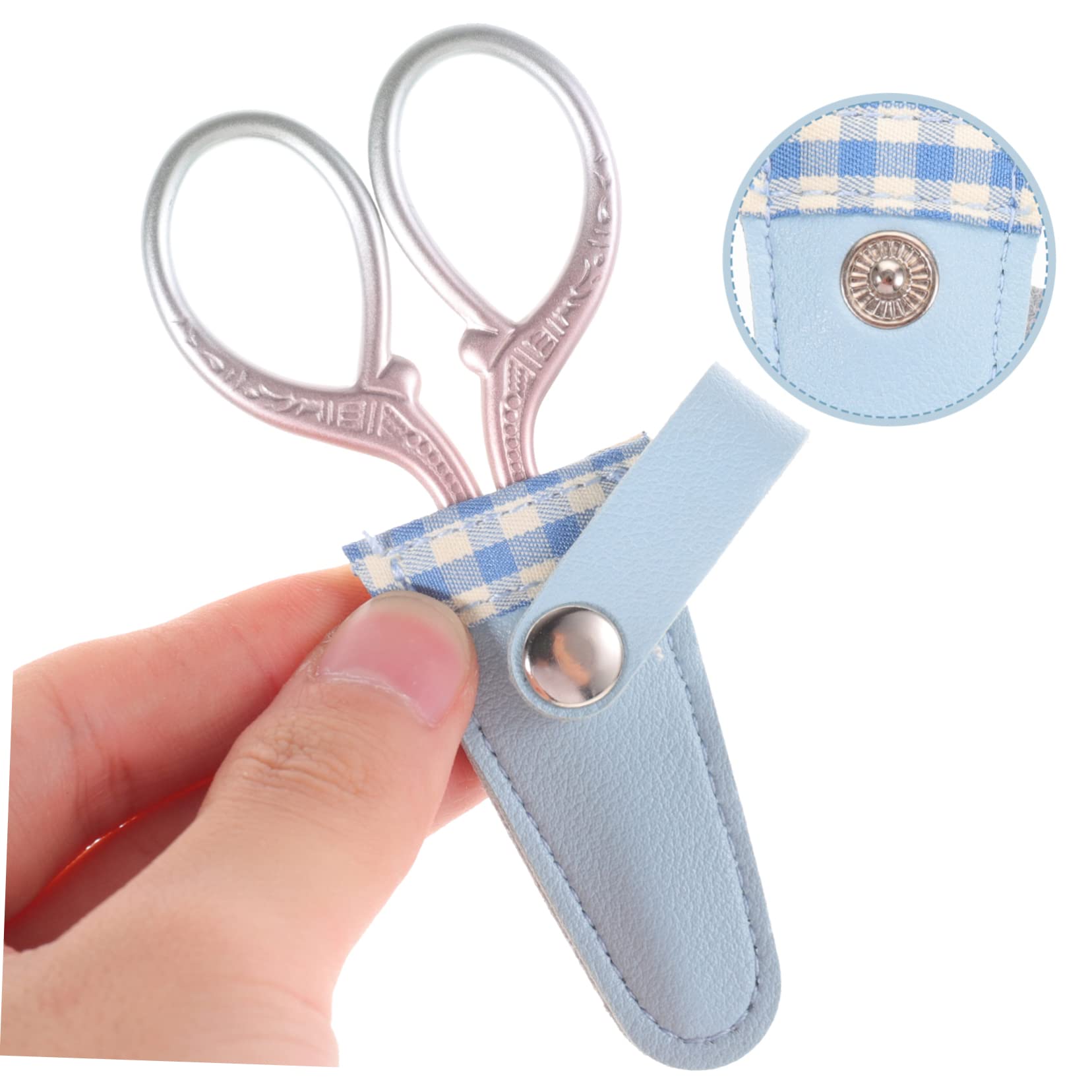 EXCEART 5ensembles Set De Ciseaux Colorés Avec Étui Cuir De Ciseaux Multifonctionnels Pour Couture Et Créatifs Outil Pratique Pour Découper Carton Et Plus