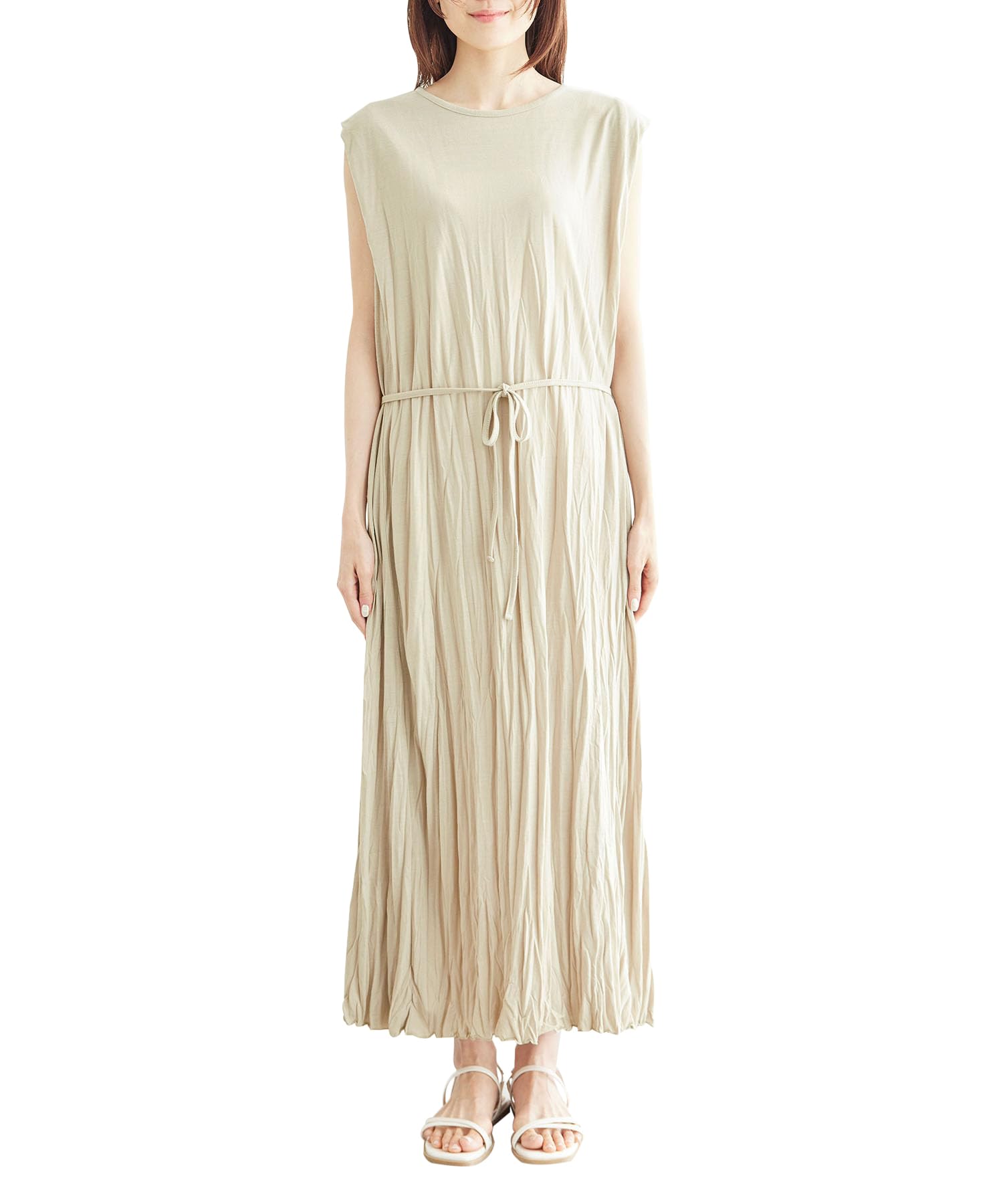 プリーツプリーズ　ピンクブラウン　大人カラー　ワンピース　極美品 プリーツプリーズ ピンクブラウン 大人カラー ワンピース 極美品