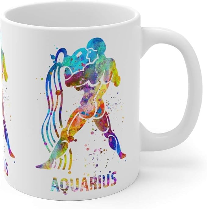 Aquarius Zodiac Sign Mug - 11 oz, 15 oz