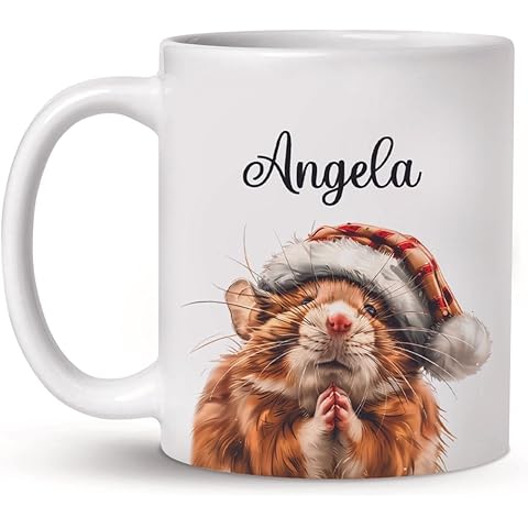 Adorable Guinea Pig Coffee Mug, Personalized Animal Ceramic Cup With Name, Custom F...