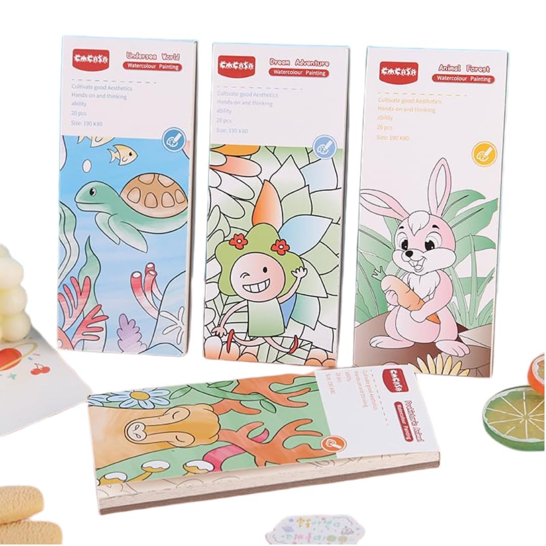 Magical Water Painting Book - Return Gifts Birthday Paty for Kids - Coloring Drawing Books - Embeded Water Paint Color in Each Sheet by Quirky Little Things (Pack 5) (B0D4YY7PTR) Amazon Price History, Amazon Price Tracker
