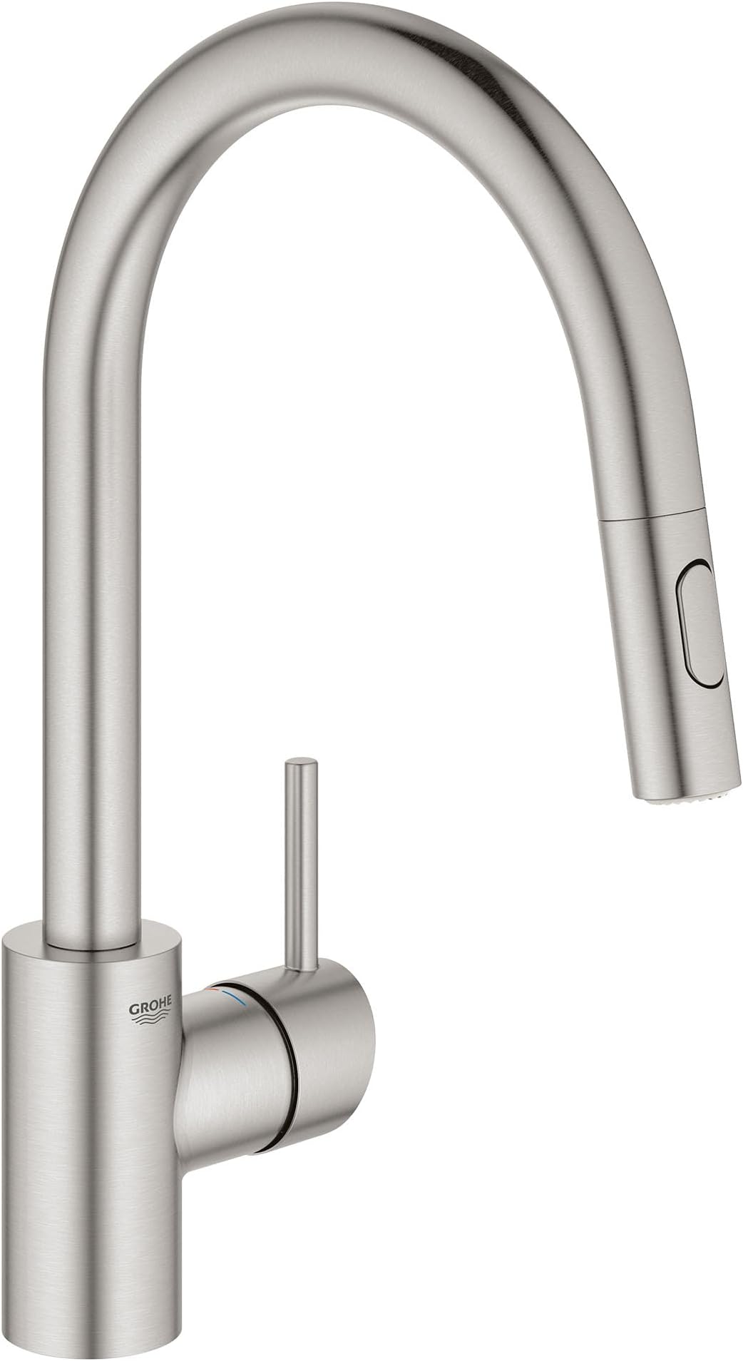 32665DC3 Concetto Pull-Down Kitchen Faucet with Sprayer, 1.75 GPM, Supersteel (Stainless Steel)