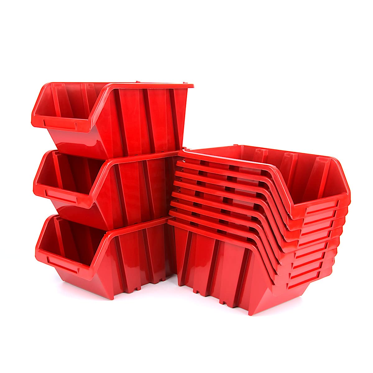 Kistenberg Lot de 36 boîtes de rangement empilables en plastique pour petites pièces Rouge 115 x 80 x 60 mm