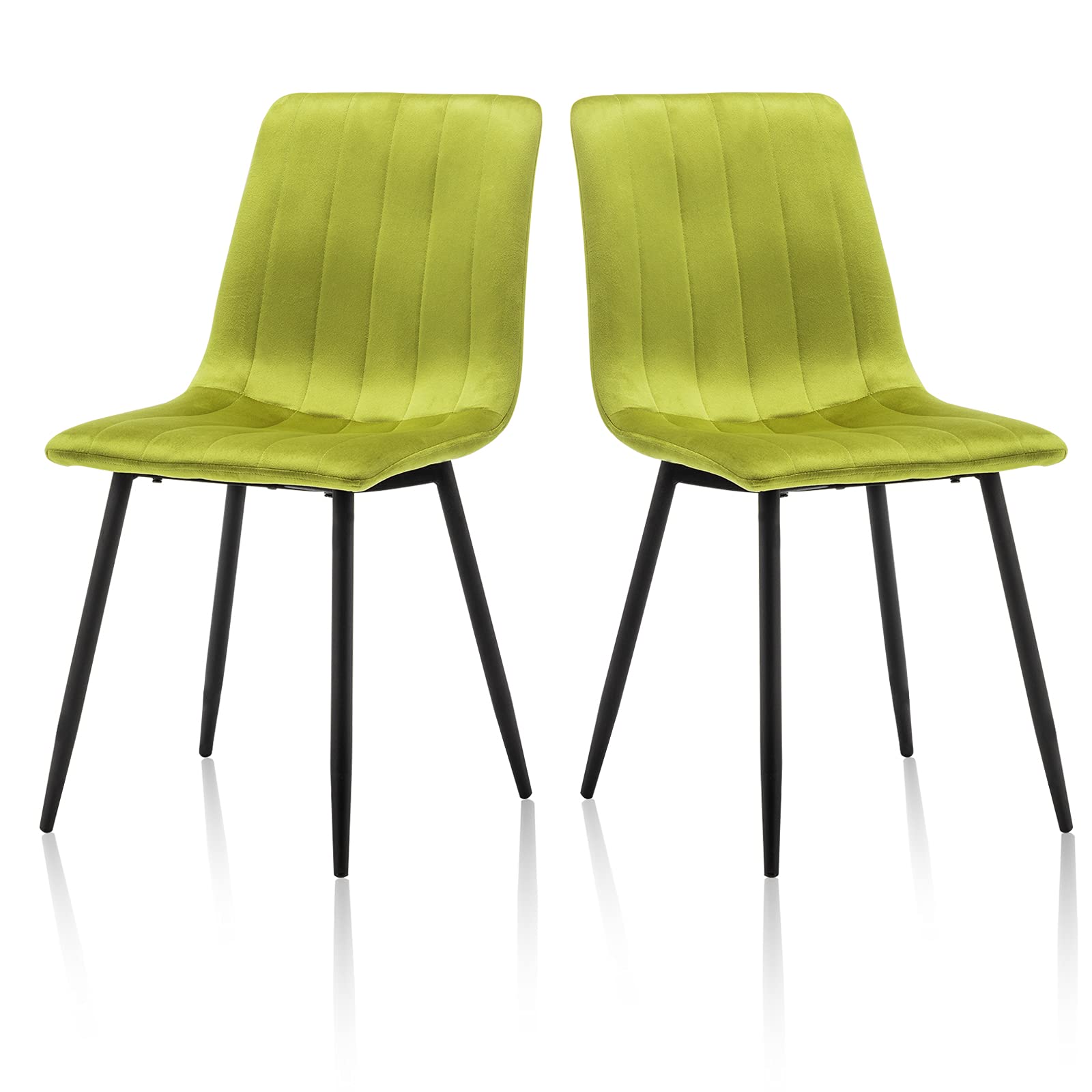 Buy Vanimeu Green Velvet Dining Chairs Set of 2 Upholstered Lounge