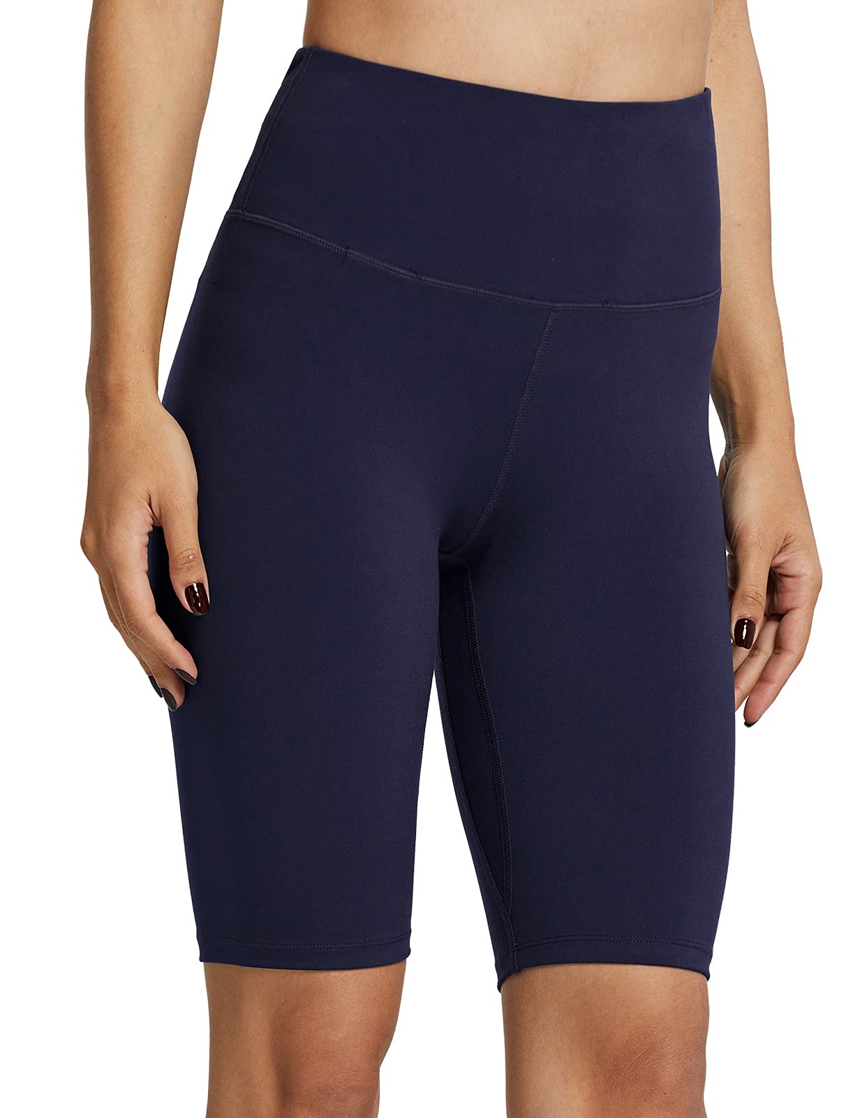 ZUTY 5"/10" Biker Shorts Women Tummy Control High Waisted Workout Athletic Yoga Compression Long Shorts with 2 Hidden Pockets