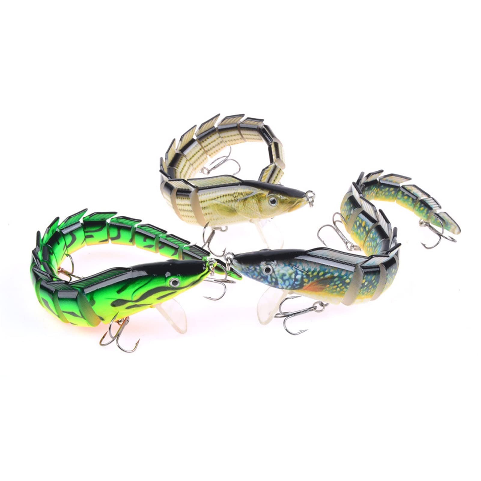 5 Pezzi 23 cm 46 g Esca realistica per la Pesca del Basso con ancorette 13 Swimbait multisnodati segmentati Esche da Nuoto bioniche affondanti per Trota Persico Carpa Attrezzatura da Pesca