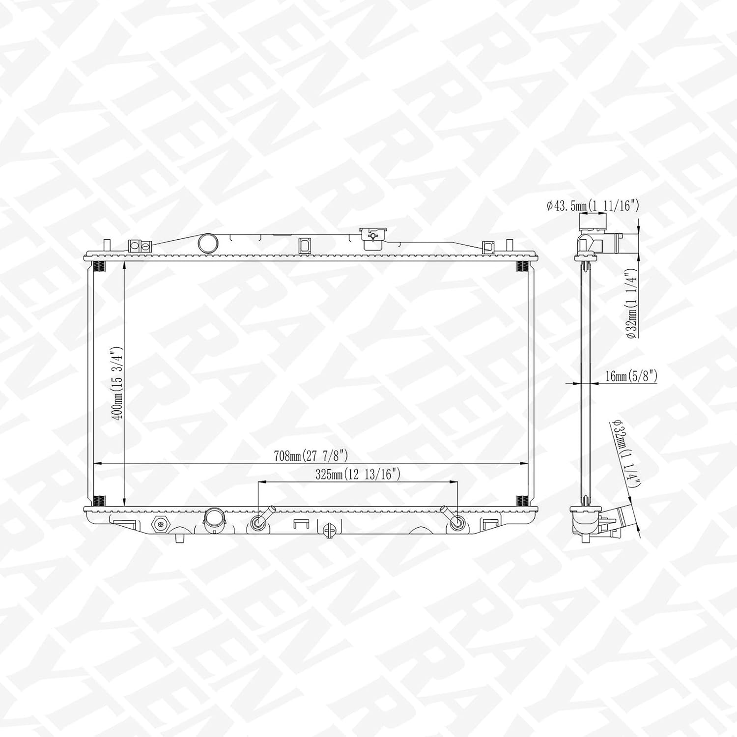 RAYTEN CU2797 Radiator Compatible with Honda Accord 2003 2004 2.4 L4 DX LX EX