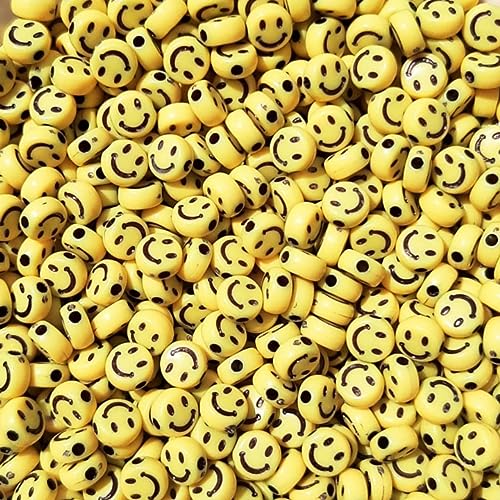 Kit com 300 miçangas smile rostinho montagem de bijuteria 3 cores