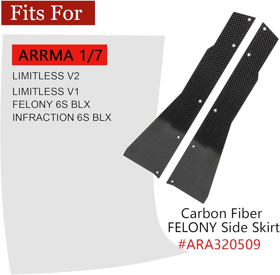 Amazon.com: Carbon Fiber Widening Side Skirts ARA320509 for ARRMA Amazon.com: Carbon Fiber Widening Side Skirts ARA320509 for ARRMA