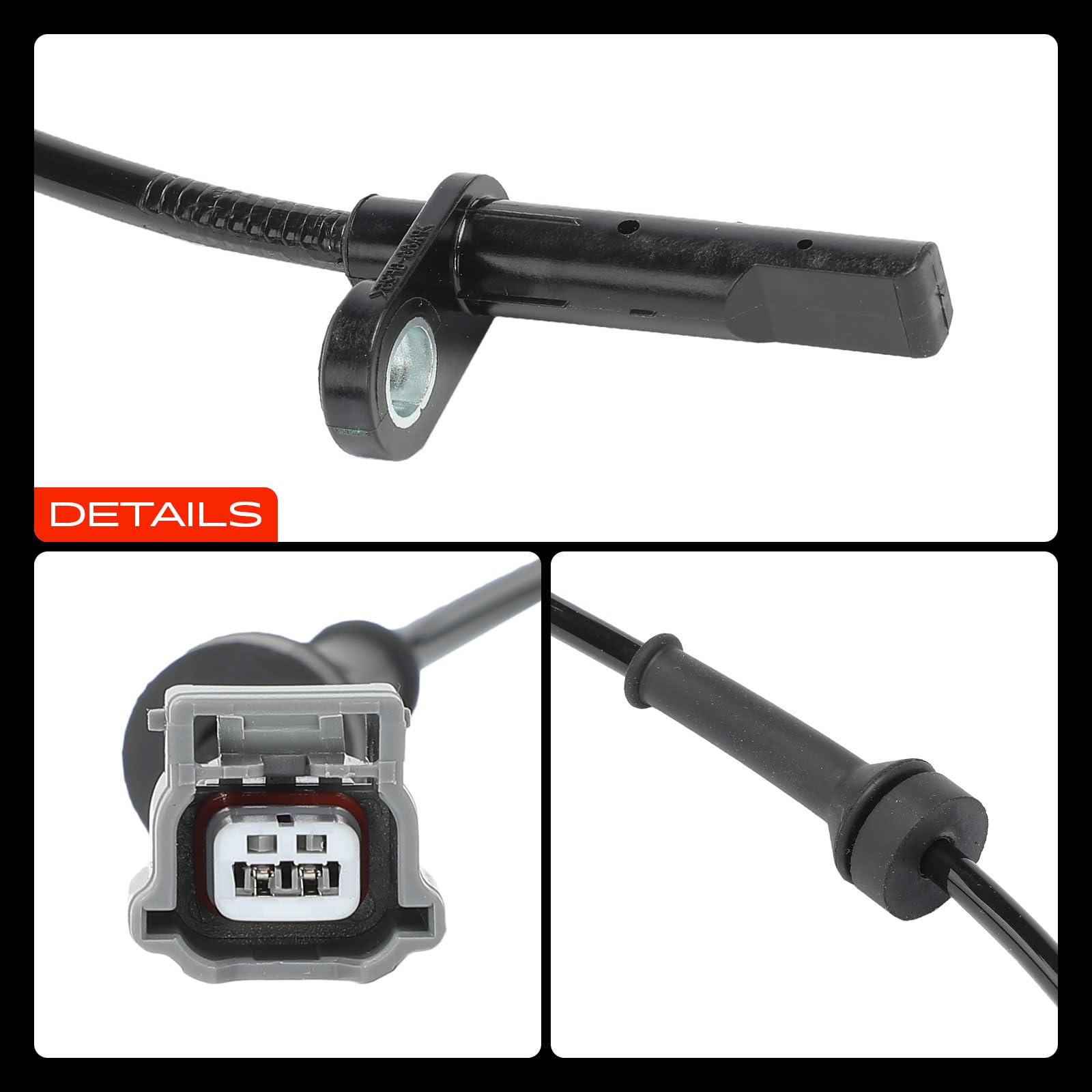 Frankberg 2x Sensor de velocidad de ruedas Sensor ABS 2 Polos Compatible con Qashqai II SUV J11 J11 Kadjar HA HL Replace# 31640