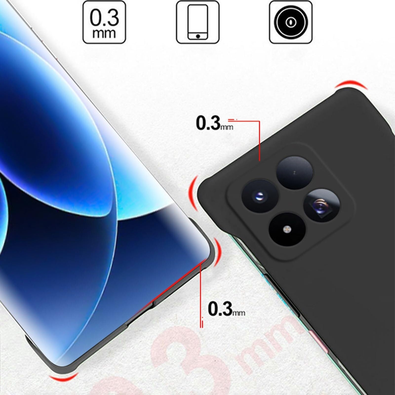 Generico Custodia Per Xiaomi 17Max, Ultrasottile Senza Cornice Protezione Fotocamera Guscio