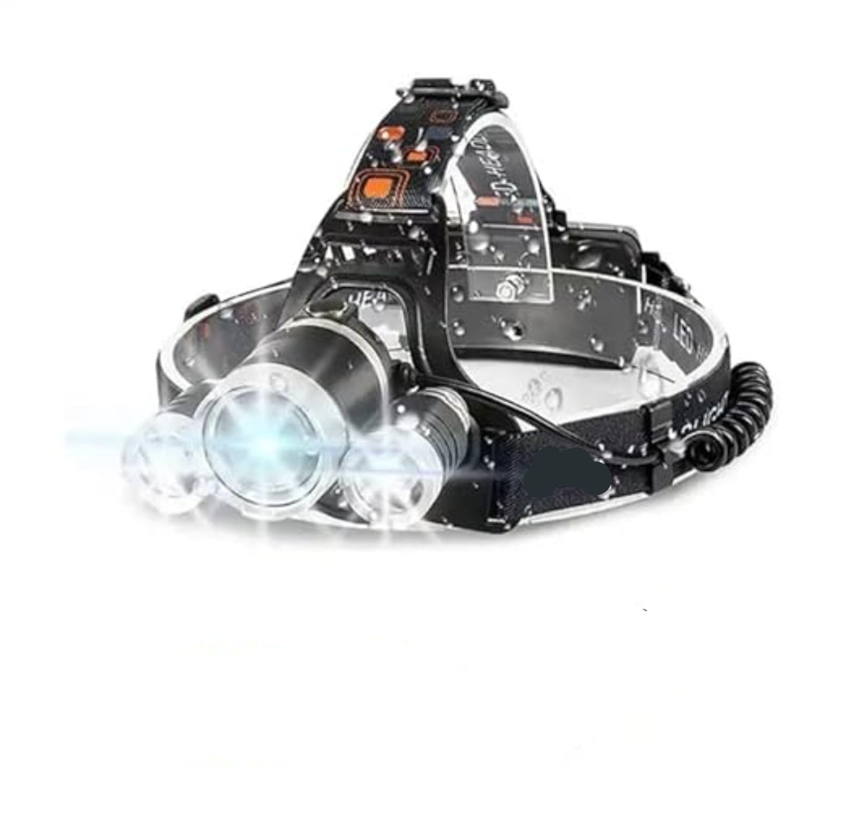 Care 4 16000 High Lumens Brightest LED Head Lamp, Rechargeable Headlamp for Adults Super Bright Zoomable Headlight 4 Modes 90° Adjustable IPX5 Waterproof Lightweight Headlamps for Camping