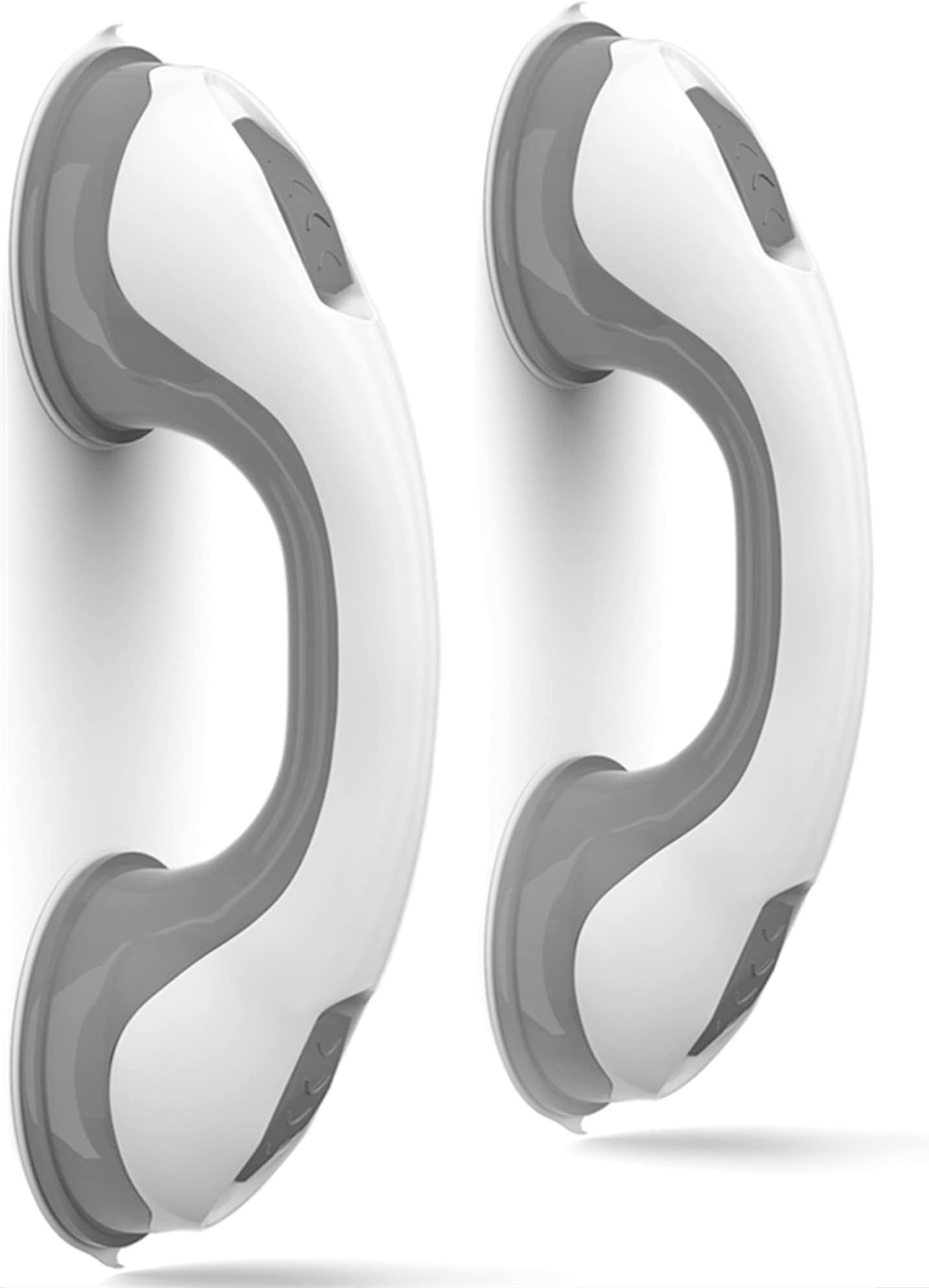 Shower Handle Heavy-2 Pack Duty 12-Inch ADA Grab Bar for Shower Grab Bar for Seniors Suction Mounted Non-Slip Grip Safety Handrail for Elderly Handicap for Bathroom Wall Bathtubs Toilet Tiles Glass