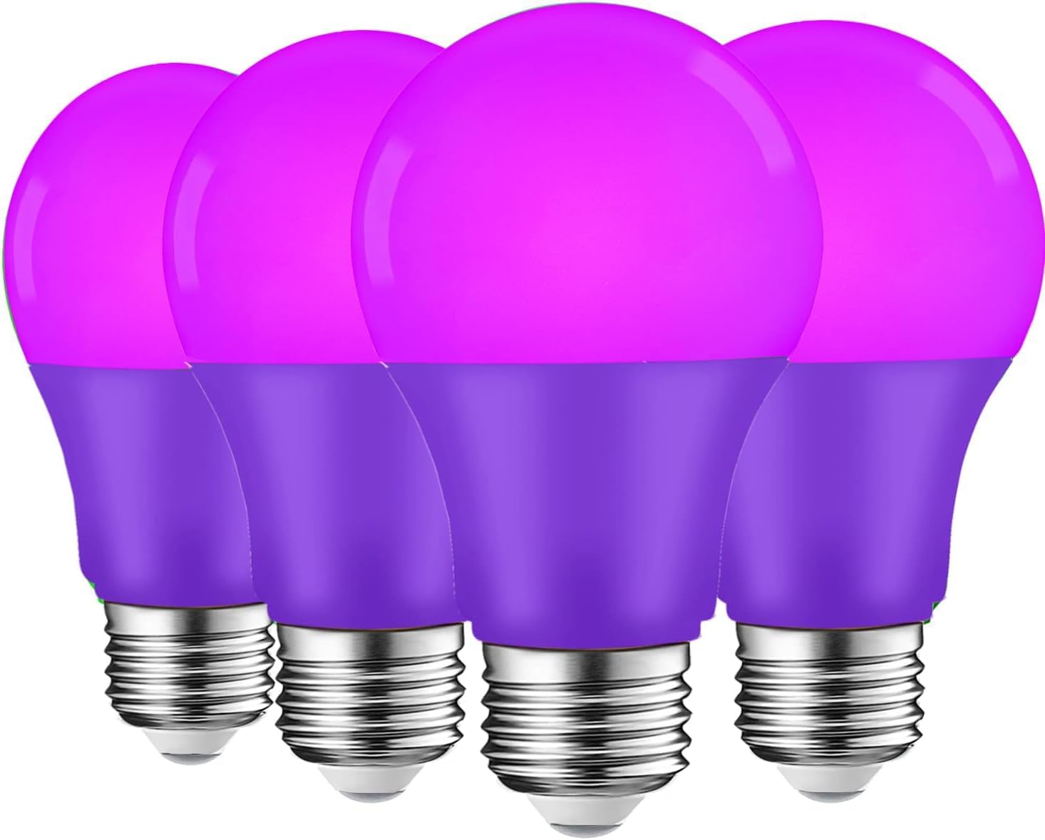 YOOLYER LED Colored Light Bulb 9W (60W Equivalent),A19 LED E26 Base Color Light Bulbs,for Halloween,Christmas Decoration,Party,Bars,Porch Lights,Holiday Mood Lighting,Non-Dimmable (4, Blue)