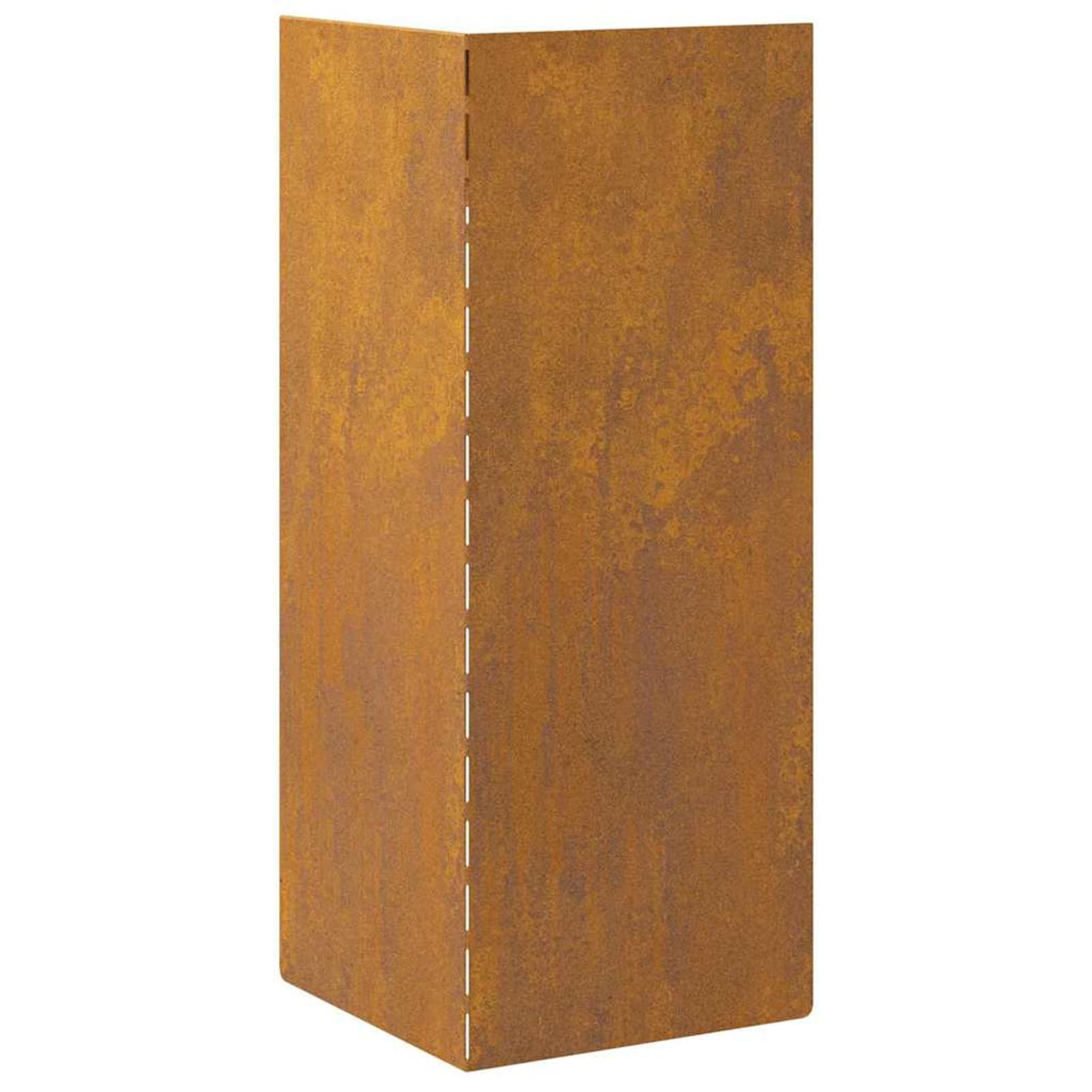 Gecheer Schneckenzaun 4-teilig, Rostig, 10 x 10 x 25 cm, Wetterfeststahl, für Garten und Terrasse