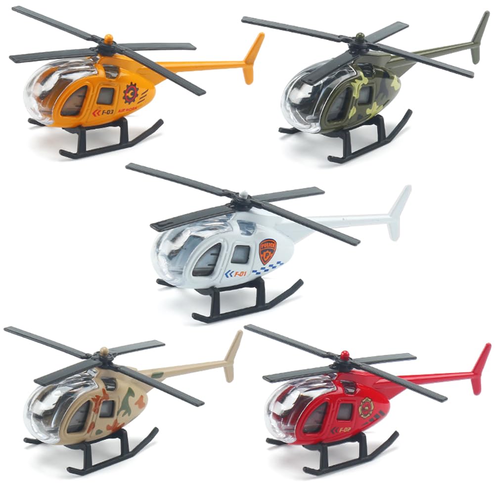 APZRYFF Childrens Helicopter Toy, Helicopter Toy 5 Pack, Boys Plane Playset, Kids Play Helicopters Vehicles, Gifts for Toddler Kids 2-8 Years Old