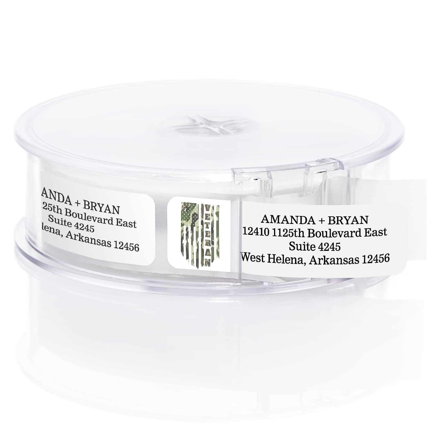 Roll Of 500 Labels Clear Personalized Address Labels — Roll Of 500 ...