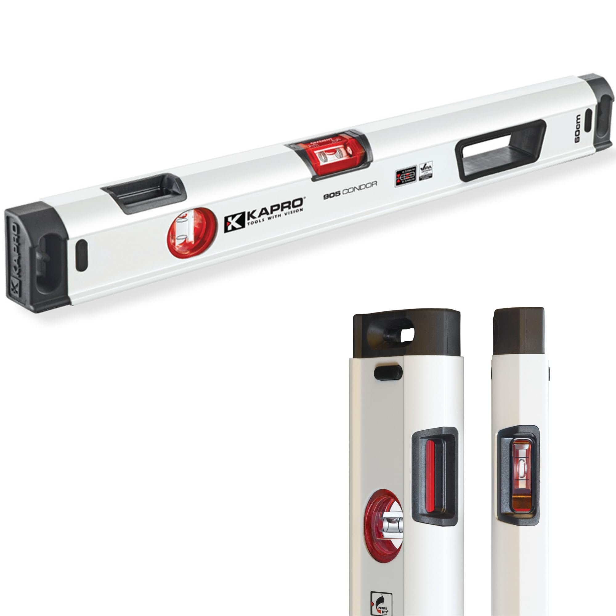 Kapro 905 Condor - Professional Box Level + High Contrast OPTIVISION Red Vial - 24"